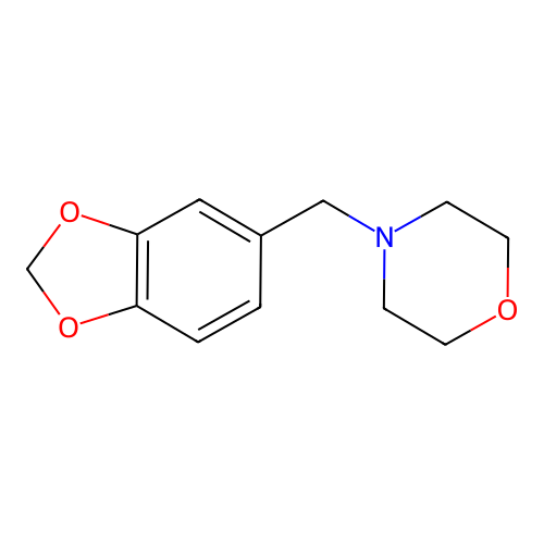 4-(1,3-Benzodioxol-5-ylmethyl)morpholine structure