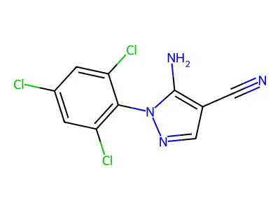 5-Amino-1-(2,4,6-trichlorophenyl)-1H-pyrazole-4-carbonitrile structure