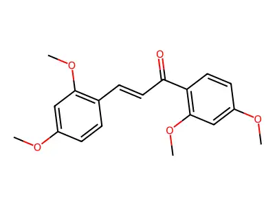 (E)-1,3-bis(2,4-dimethoxyphenyl)prop-2-en-1-one structure