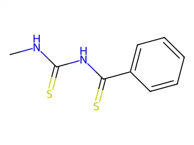 Benzenecarbothioamide, N-((methylamino)thioxomethyl)- structure