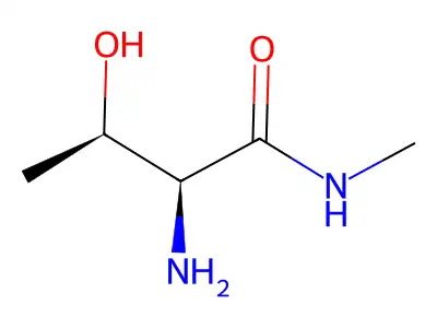 2-amino-3-hydroxy-N-methylbutanamide structure