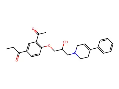1-(3-Acetyl-4-(3-(3,6-dihydro-4-phenyl-1(2H)-pyridinyl)-2-hydroxypropoxy)phenyl)-1-propanone structure