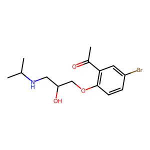 Ethanone, 1-(5-bromo-2-(2-hydroxy-3-((1-methylethyl)amino)propoxy)phenyl)- structure