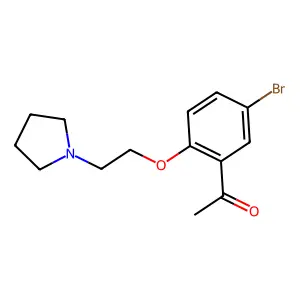 Ethanone, 1-(5-bromo-2-(2-(1-pyrrolidinyl)ethoxy)phenyl)- structure