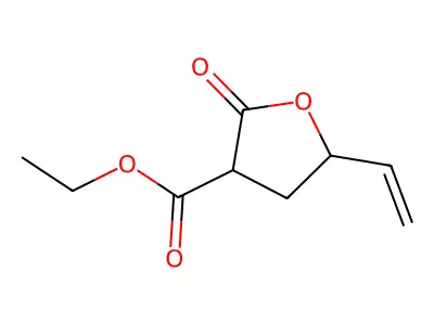 ethyl 5-ethenyl-2-oxooxolane-3-carboxylate structure