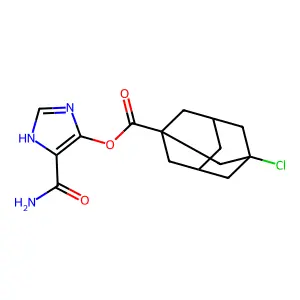 4-Carbamoyl-1H-imidazol-5-yl 3-chloroadamantane-1-carboxylate structure