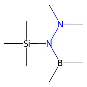 Hydrazine, N,N-dimethyl-N'-dimethylboryl-N'-trimethylsilyl- structure