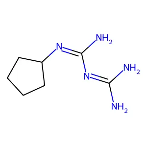 N-环戊基脒基胍 structure