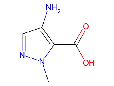 4-amino-1-methyl-1H-pyrazole-5-carboxylic acid structure