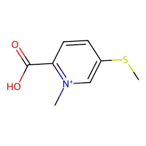 2-Carboxy-1-methyl-5-(methylsulfanyl)pyridinium structure