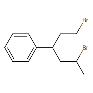 1,5-Dibromo-3-phenylhexane structure
