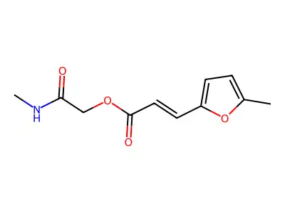 2-(Methylamino)-2-oxoethyl 3-(5-methylfuran-2-yl)acrylate structure