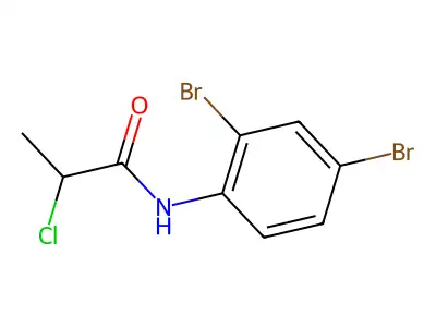 2-chloro-N-(2,4-dibromophenyl)propanamide structure
