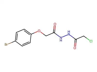 2-(4-bromophenoxy)-N'-(2-chloroacetyl)acetohydrazide structure