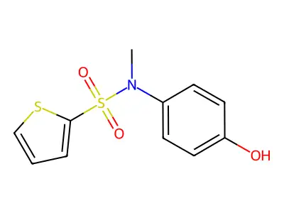 N-(4-hydroxyphenyl)-N-methylthiophene-2-sulfonamide structure