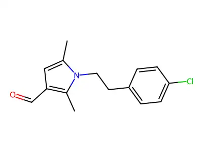 1-[2-(4-chlorophenyl)ethyl]-2,5-dimethyl-1H-pyrrole-3-carbaldehyde structure