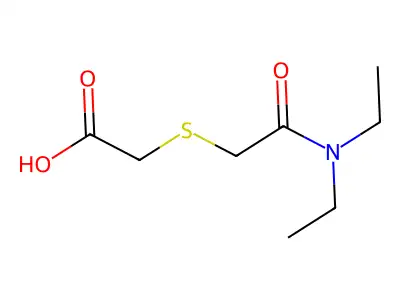 2-(((Diethylcarbamoyl)methyl)sulfanyl)acetic acid structure