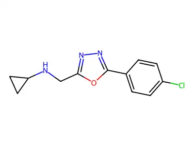 N-{[5-(4-chlorophenyl)-1,3,4-oxadiazol-2-yl]methyl}cyclopropanamine structure
