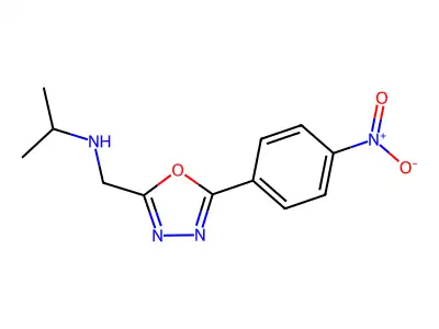 {[5-(4-Nitrophenyl)-1,3,4-oxadiazol-2-yl]methyl}(propan-2-yl)amine structure