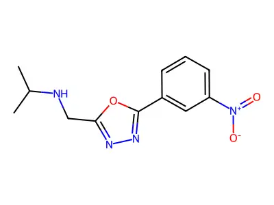 {[5-(3-Nitrophenyl)-1,3,4-oxadiazol-2-yl]methyl}(propan-2-yl)amine structure