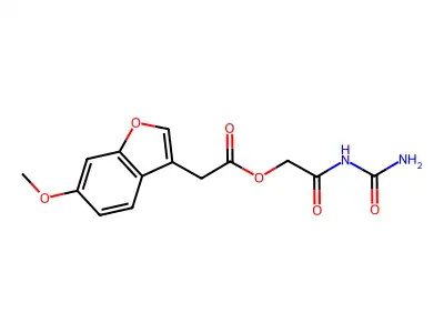 [2-(Carbamoylamino)-2-oxoethyl] 2-(6-methoxy-1-benzofuran-3-yl)acetate structure
