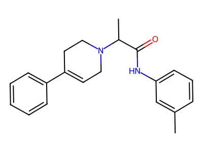 N-(3-methylphenyl)-2-(4-phenyl-3,6-dihydro-2H-pyridin-1-yl)propanamide structure