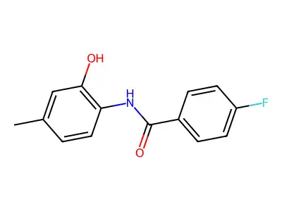 4-fluoro-N-(2-hydroxy-4-methylphenyl)benzamide structure