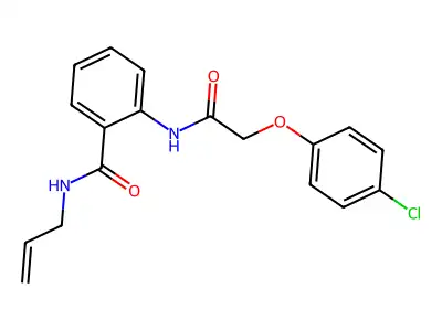 N-allyl-2-{[(4-chlorophenoxy)acetyl]amino}benzamide structure