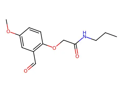 2-(2-formyl-4-methoxyphenoxy)-N-propylacetamide structure
