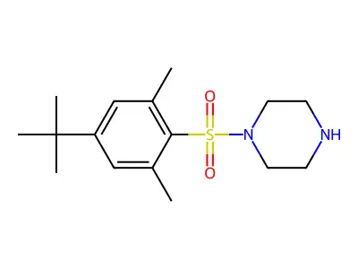 1-(4-Tert-butyl-2,6-dimethylbenzenesulfonyl)piperazine structure