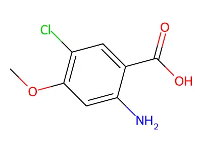 2-Amino-5-chloro-4-methoxybenzoic acid structure