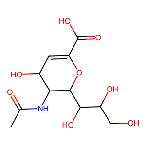 2,3-Dehydro-4-epi-N-acetylneuraminic acid structure