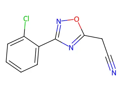 2-[3-(2-Chlorophenyl)-1,2,4-oxadiazol-5-yl]acetonitrile structure