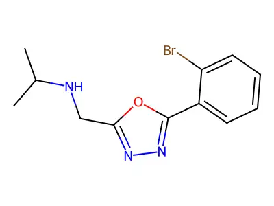 {[5-(2-Bromophenyl)-1,3,4-oxadiazol-2-yl]methyl}(propan-2-yl)amine structure