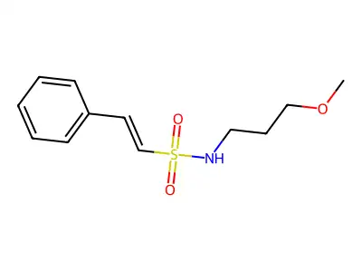 (E)-N-(3-methoxypropyl)-2-phenylethene-1-sulfonamide structure