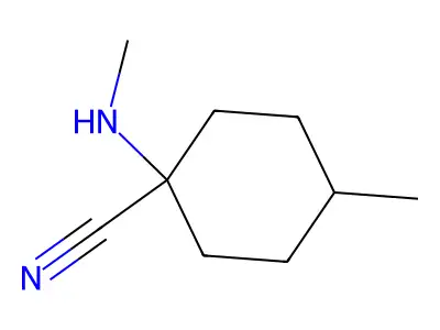 4-Methyl-1-(methylamino)cyclohexanecarbonitrile structure