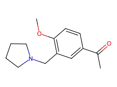 1-[4-Methoxy-3-(pyrrolidin-1-ylmethyl)phenyl]ethan-1-one structure