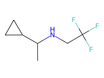(1-Cyclopropylethyl)(2,2,2-trifluoroethyl)amine structure