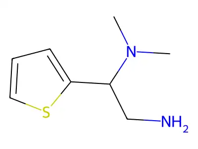 N1,N1-dimethyl-1-(thiophen-2-yl)ethane-1,2-diamine structure