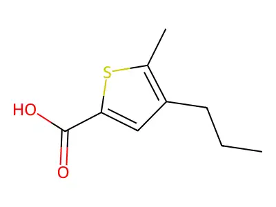5-Methyl-4-propylthiophene-2-carboxylic acid structure