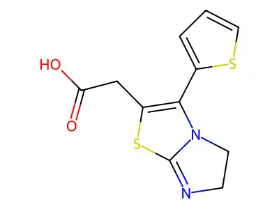 2-[3-(thiophen-2-yl)-5H,6H-imidazo[2,1-b][1,3]thiazol-2-yl]acetic acid structure