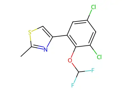 4-[3,5-Dichloro-2-(difluoromethoxy)phenyl]-2-methyl-1,3-thiazole structure