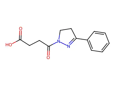 4-oxo-4-(3-phenyl-4,5-dihydro-1H-pyrazol-1-yl)butanoic acid structure