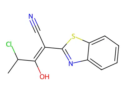 2-(1,3-Benzothiazol-2-yl)-4-chloro-3-hydroxypent-2-enenitrile structure