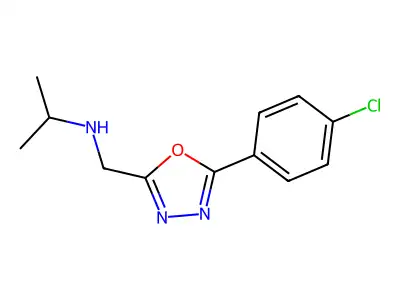 N-[[5-(4-chlorophenyl)-1,3,4-oxadiazol-2-yl]methyl]propan-2-amine structure