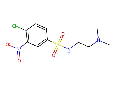 4-chloro-N-(2-(dimethylamino)ethyl)-3-nitrobenzene-1-sulfonamide structure