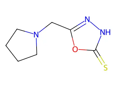 5-[(Pyrrolidin-1-yl)methyl]-1,3,4-oxadiazole-2-thiol structure