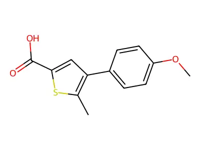 4-(4-Methoxyphenyl)-5-methylthiophene-2-carboxylic acid structure