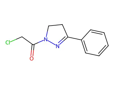 1-(chloroacetyl)-3-phenyl-4,5-dihydro-1H-pyrazole structure