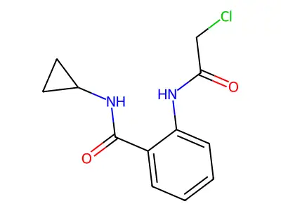 2-(2-chloroacetamido)-N-cyclopropylbenzamide structure